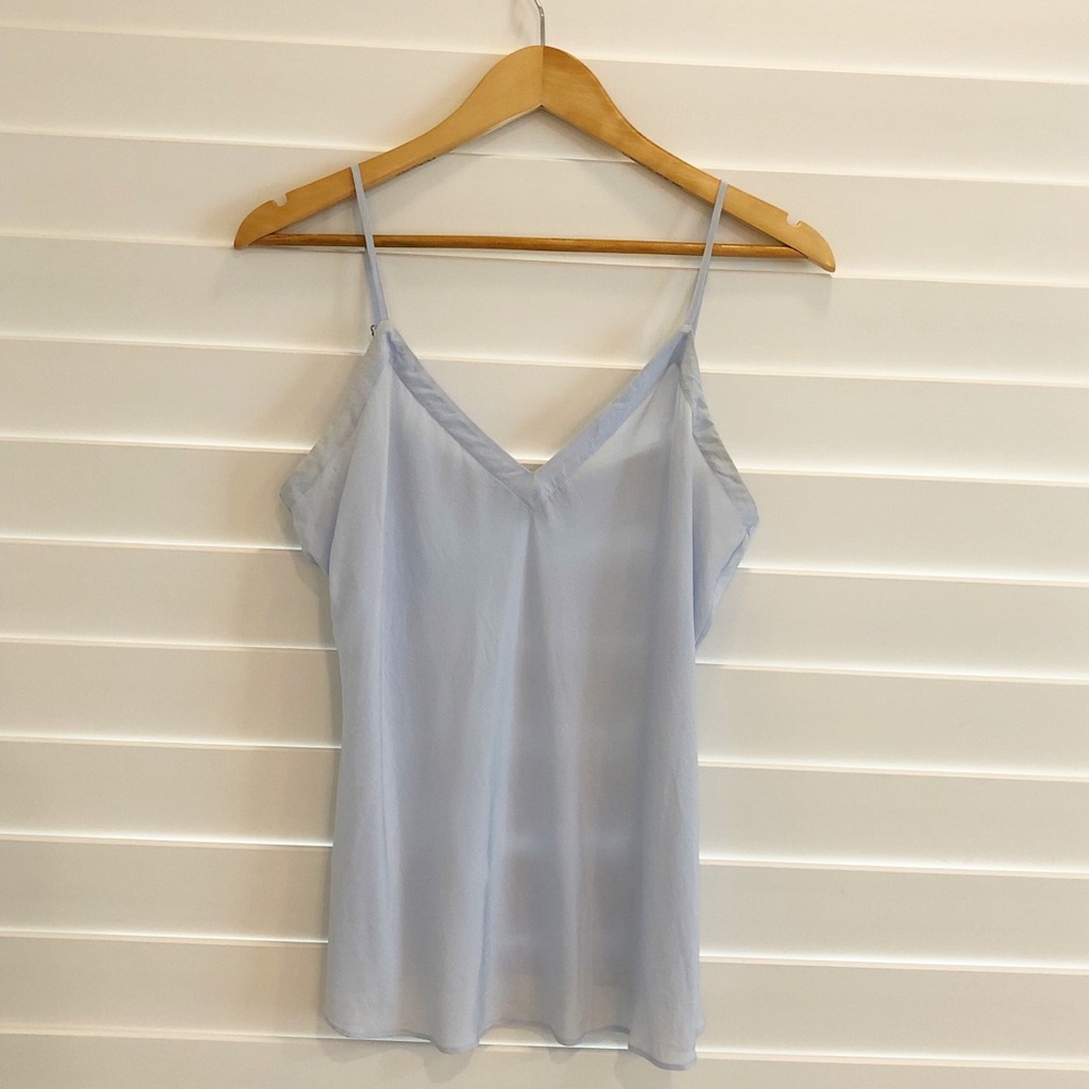 Ann Taylor 100% Silk Camisole Top Blue- M